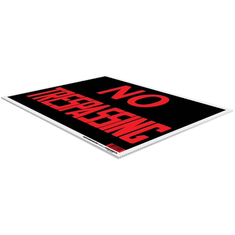 15" x 19" No Trespassing Sign