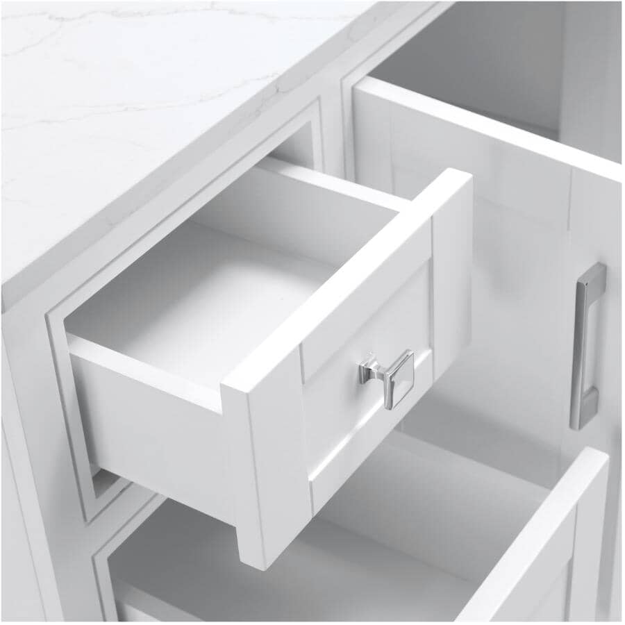 36" W x 22" D Soho Vanity with Quartz Stone Top - White