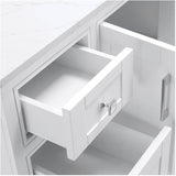 36" W x 22" D Soho Vanity with Quartz Stone Top - White