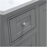 36" W x 22" D Soho Vanity with Quartz Stone Top - Graphite