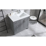 36" W x 22" D Soho Vanity with Quartz Stone Top - Graphite