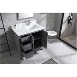 36" W x 22" D Soho Vanity with Quartz Stone Top - Graphite