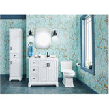 36" W x 22" D Soho Vanity with Quartz Stone Top - White