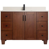 48" W x 22" D Madera Vanity with Quartz Stone Top - Rustic Wood
