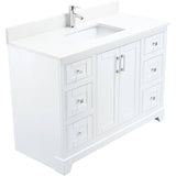 48" W x 22" D Soho Vanity with Quartz Stone Top - White
