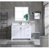 48" W x 22" D Soho Vanity with Quartz Stone Top - White