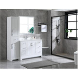 48" W x 22" D Soho Vanity with Quartz Stone Top - White
