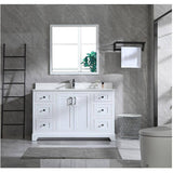 59" W x 22" D Soho Vanity with Quartz Stone Top - White