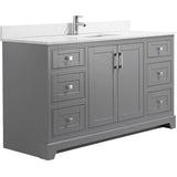59" W x 22" D Soho Vanity with Quartz Stone Top - Graphite