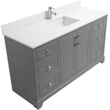 59" W x 22" D Soho Vanity with Quartz Stone Top - Graphite