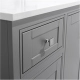 59" W x 22" D Soho Vanity with Quartz Stone Top - Graphite