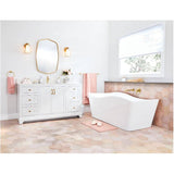59" W x 22" D Soho Vanity with Quartz Stone Top - White