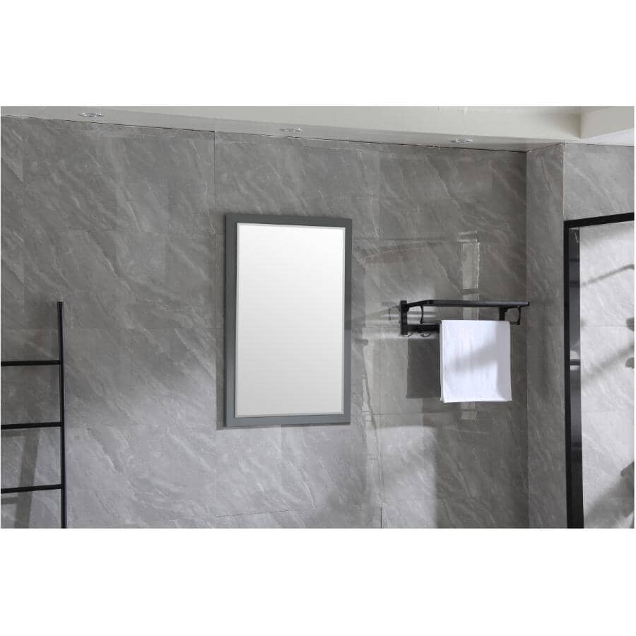 Soho Framed Rectangular Mirror - Graphite, 24" x 35"