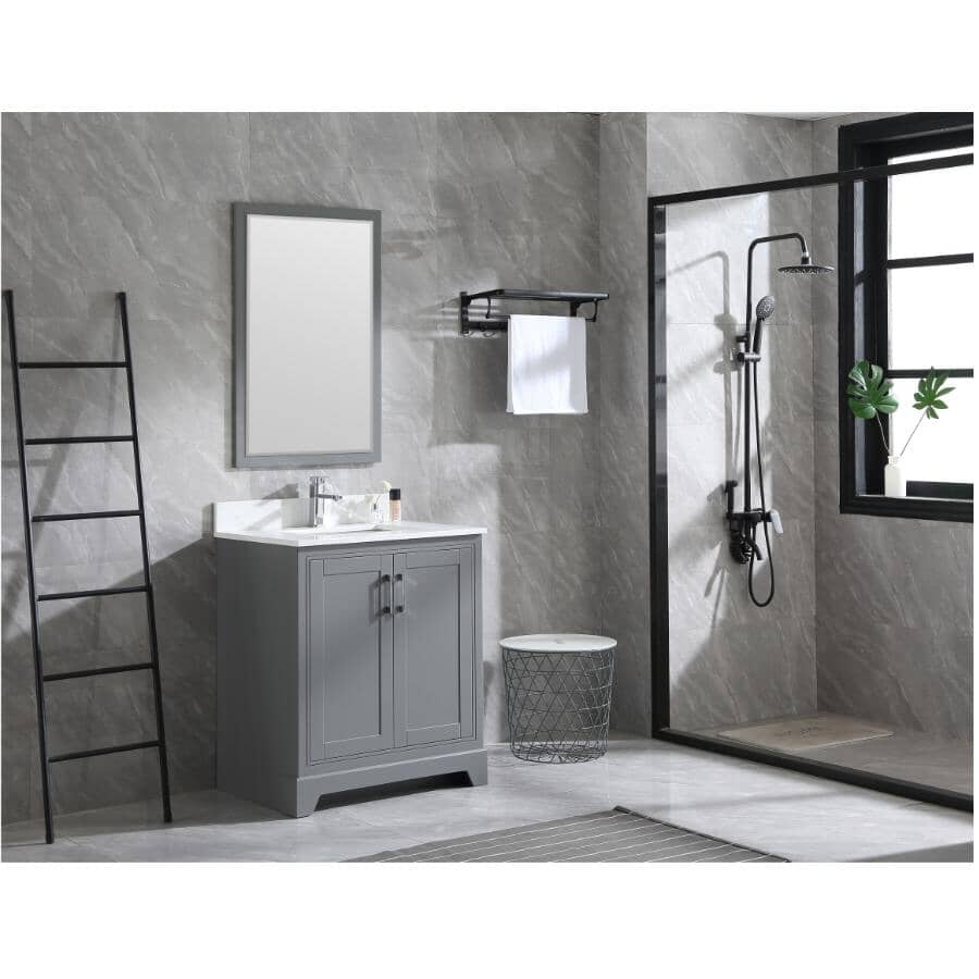 Soho Framed Rectangular Mirror - Graphite, 24" x 35"
