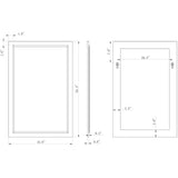 Soho Framed Rectangular Mirror - Graphite, 24" x 35"