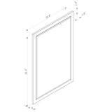 Soho Framed Rectangular Mirror - Graphite, 24" x 35"