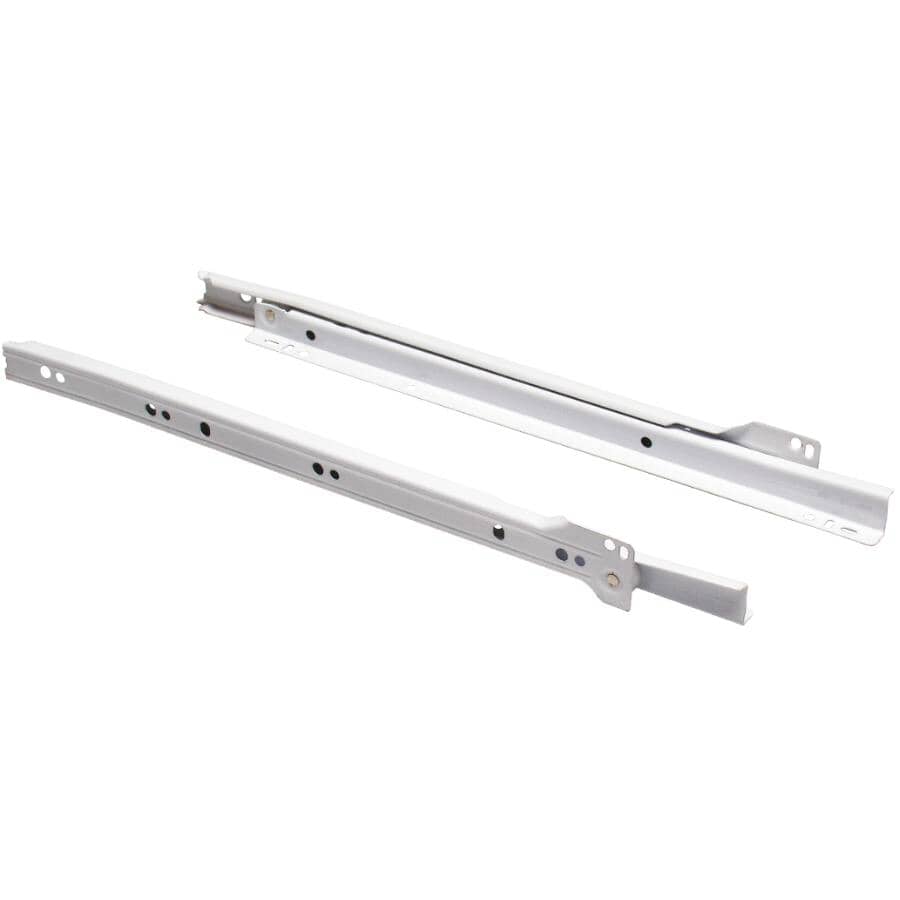 14" European Drawer Slides - White, 2 Pack