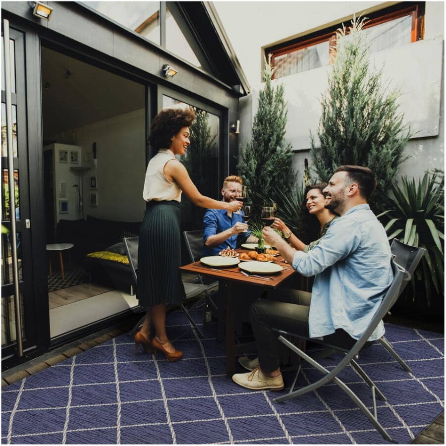 Flatweave Patio Rug - Kendall, 94" x 79"