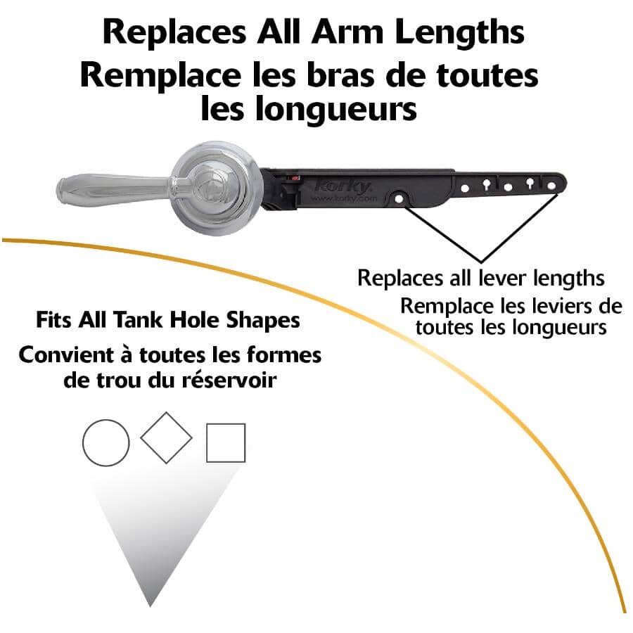 Universal Chrome Toilet Lever