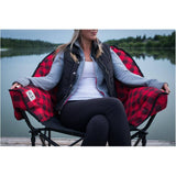 Red/Black Plaid Adult Lazy Bear Camp Chair