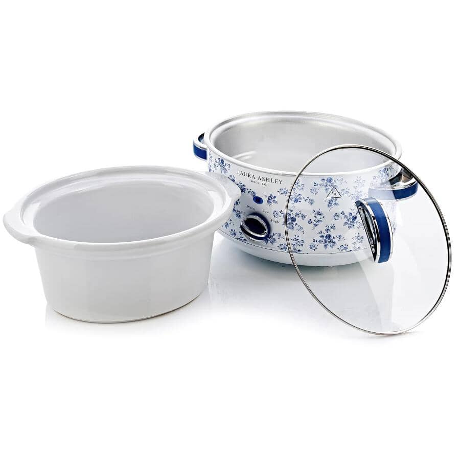 Blue China Rose Slow Cooker (VQ-SLW3CLLACR) - 3.7 Qt / 3.5 L