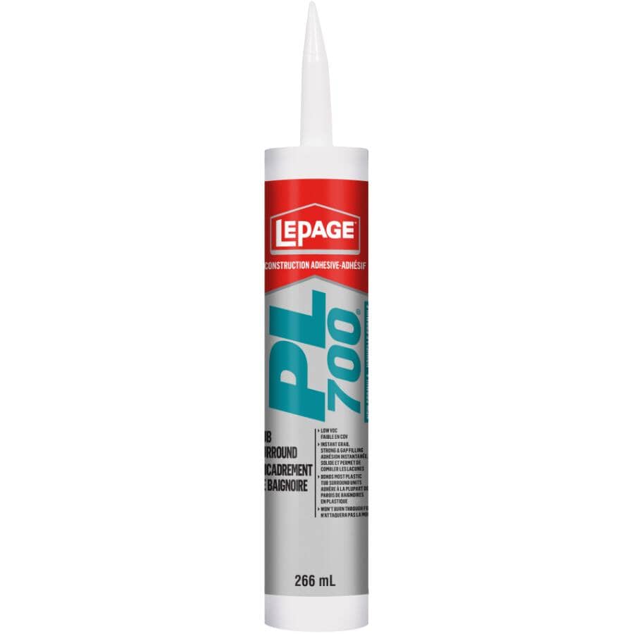 PL 700 Tub Surround Construction Adhesive - 266 ml
