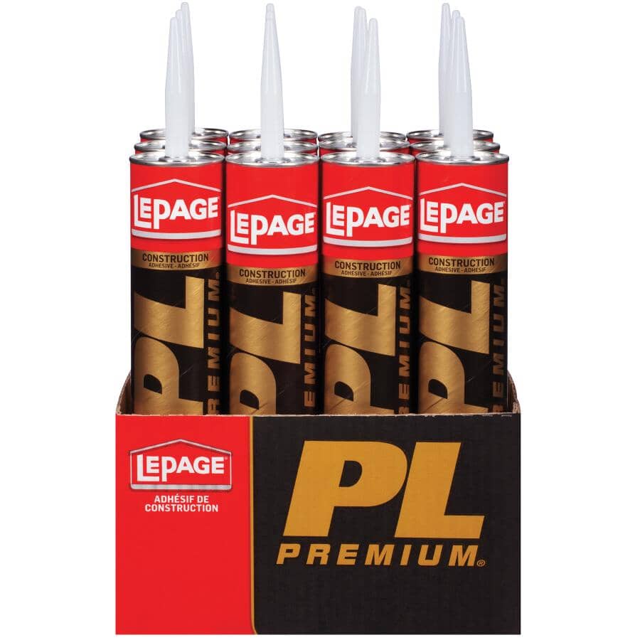 PL Premium Construction Adhesive - Paintable, 825 ml, 12 Pack