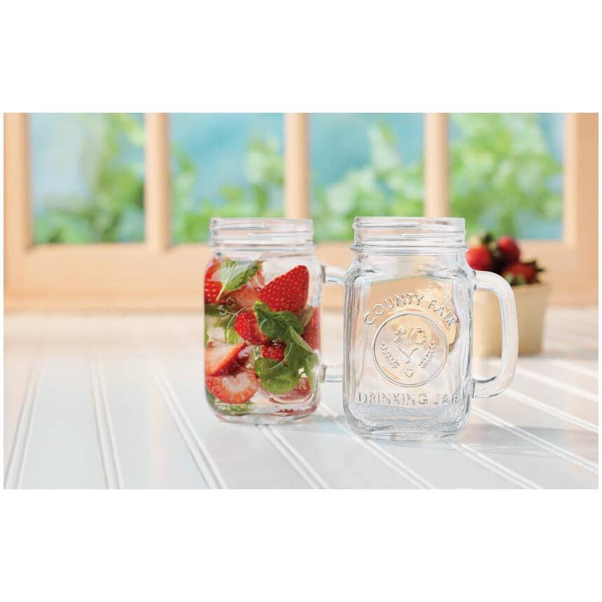 County Fair Glass Drinking Jar - 16 oz