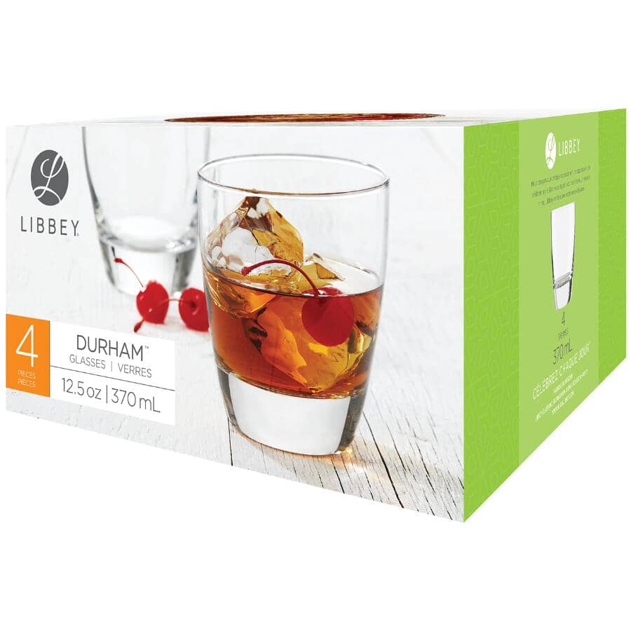Durham Clear Double Old Fashioned Glass Set - 12.5 oz, 4 Pack