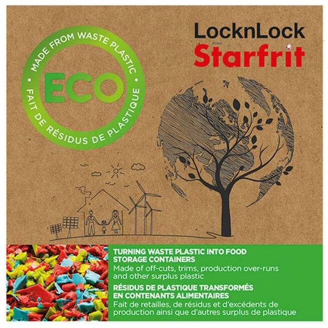 ECO Rectangular Container - 470 ml, Assorted Colours