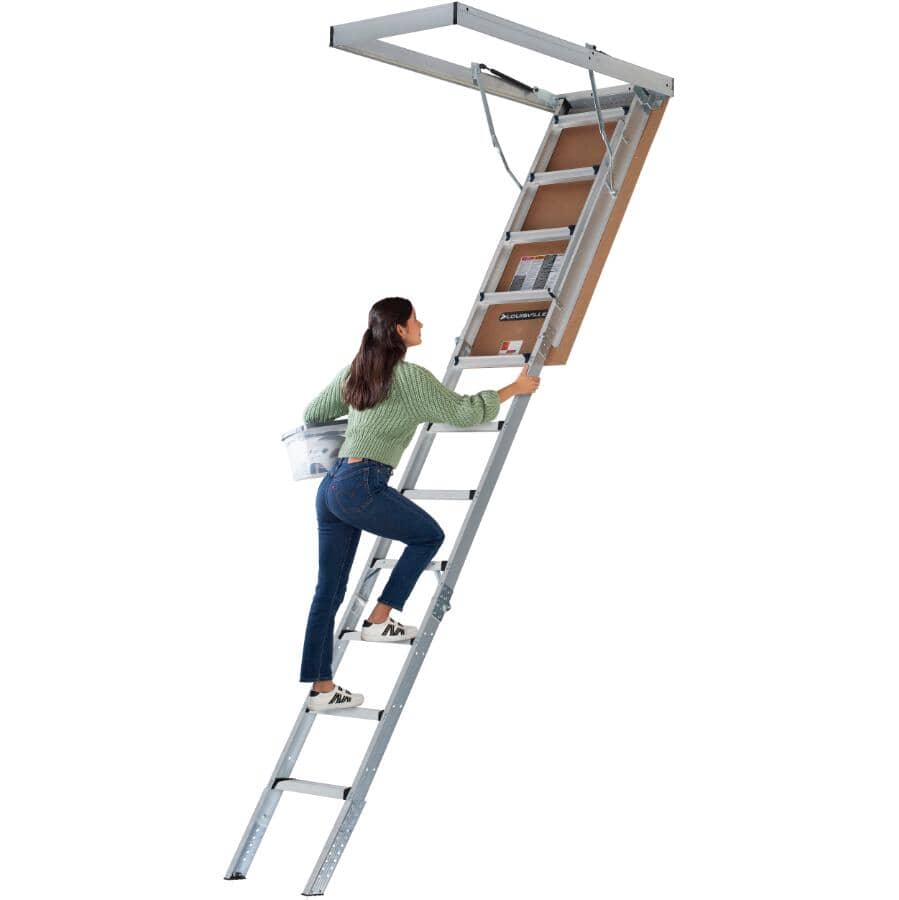 7'8" to 10'3" Aluminum Attic Ladder