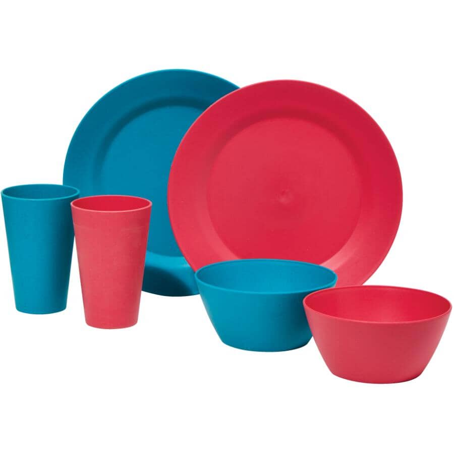 5" Wheat Fibre Dinner Bowl - Fuchsia, 4 Pack