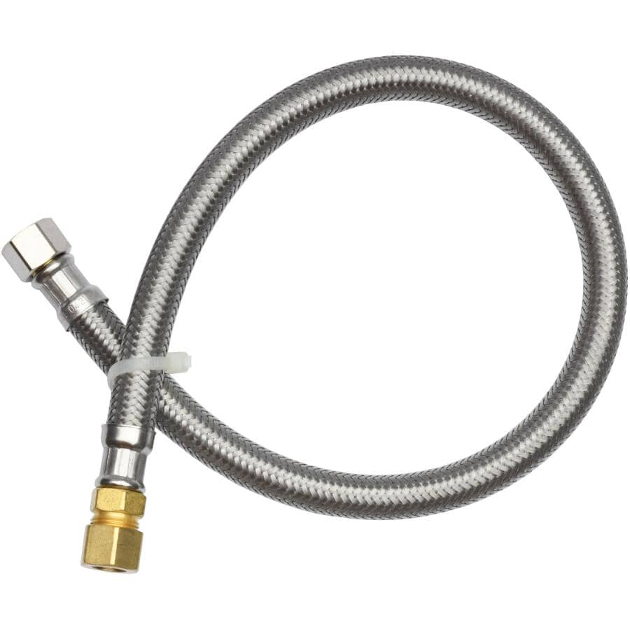 3/8" x 3/8" x 20" Braided Faucet Connector - Stainless Steel