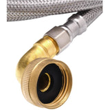 6' Dishwasher Connector Hose - with Elbows, Stainless Steel