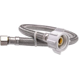7/8" BC Nut x 3/8" Compression x 20" Toilet Tank Connector - Stainless Steel