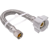 7/8" BC Nut x 3/8" Compression x 9" Stainless Steel Toilet Tank Connector