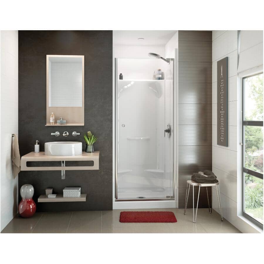 32"x 32" Essence 4 Piece AcrylX Shower Cabinet - with Centre Drain, White
