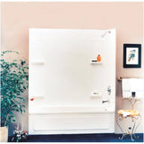 59" Elan 5 Piece Polystyrene Tub Wall - White