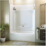 60" x 30" Essence 4 Piece AcrylX Tub Shower - with Right Hand Drain, White