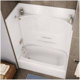 60" x 30" Essence 4 Piece AcrylX Tub Shower - with Left Hand Drain, White