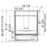 60" x 30" Essence 4 Piece AcrylX Tub Shower - with Left Hand Drain, White