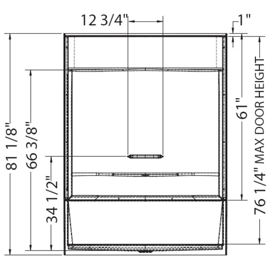 60" x 30" Essence 4 Piece Fiberglass Shower Cabinet - with Left Hand Drain & Right Seat, White