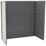 60" x 32" Utile 3 Piece Composite Tub Wall - Thunder Grey