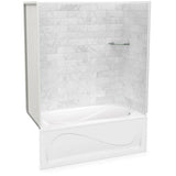 60" x 32" Utile 3 Piece Composite Tub Wall - Carrara Marble