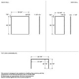 60" x 32" Utile 3 Piece Composite Tub Wall - Carrara Marble