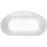 64" x 34" Emica 2 Piece Freestanding Acrylx Tub - White