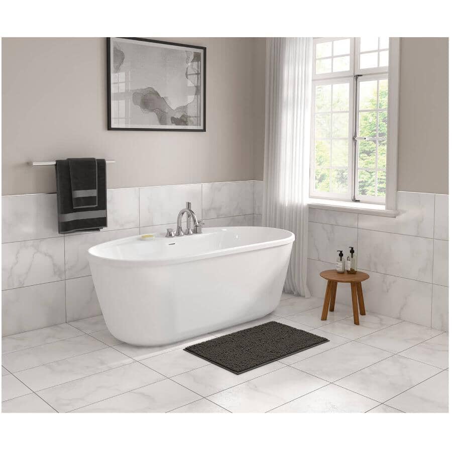 64" x 34" Emica 2 Piece Freestanding Acrylx Tub - White