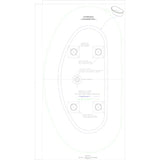 64" x 34" Emica 2 Piece Freestanding Acrylx Tub - White