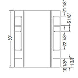 80" Finesse 5 Piece Polystyrene Tub Wall - White