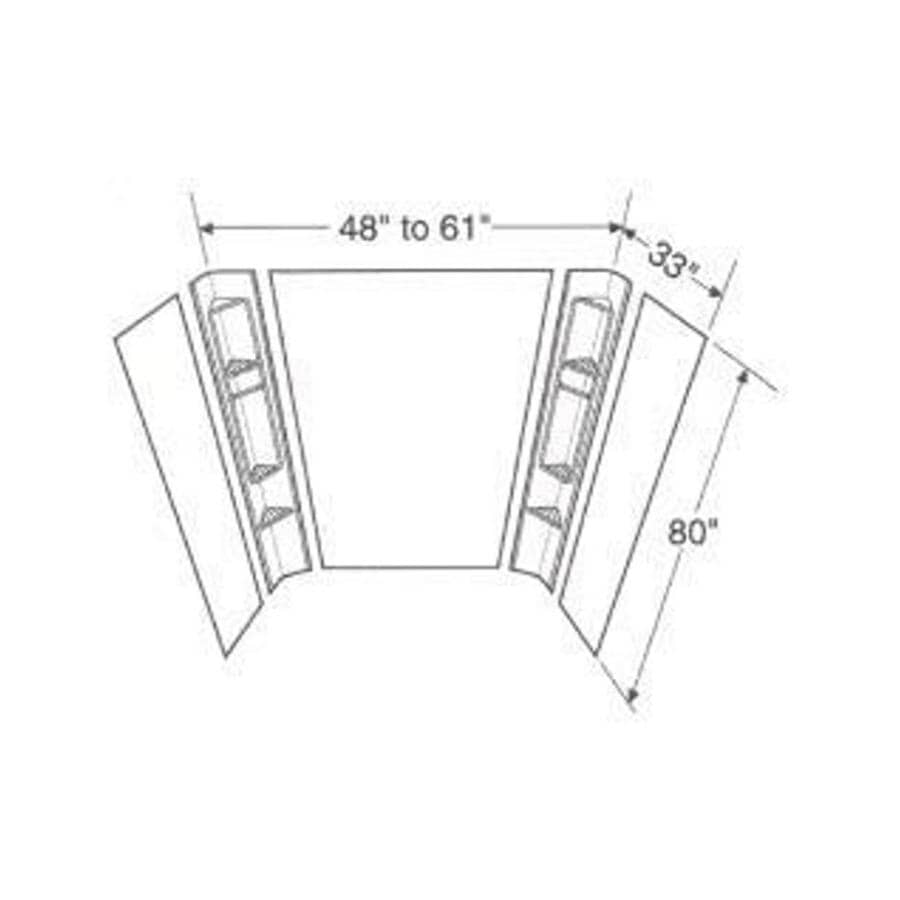 80" Finesse 5 Piece Polystyrene Tub Wall - White